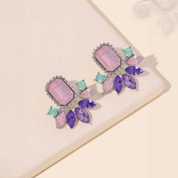 Rhinestone decor earring