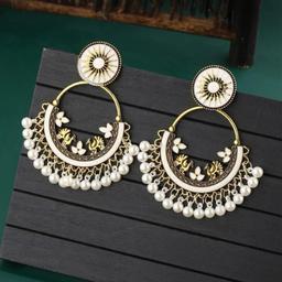 Emery peacock bead decor earring