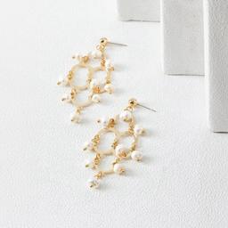 Natural Golden Pearl earring