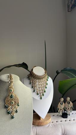 Layered Green Choker Set