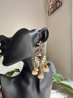 Peacock jhumka earring 