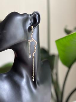 Face shape drop earrings 