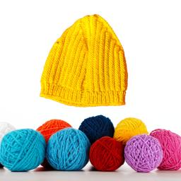 Handknit: Yellow Hat 